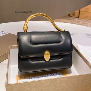 2023 Designer Serpentine Cabochan Luxurys Designers Bags Italy Brand Fashion Snakehead Lock Tote Handbags Women Snake Handle Leather Shoulder Bag