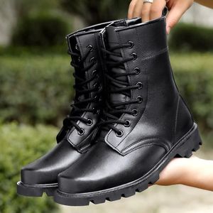 Boots Fashion Men's Zipper Boots Military Army Special Force Combat Train Boot Outdoor Warming Warm Ull Plush Winter Snow Shoe Botas 231214