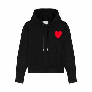 Amis Pull Designer Pullover Amisweater Paris Red Heart Embroidered Jacquard French Fashion Loose Casual Knitwear Am i s Jumper for Men and Women Hoody Yr75