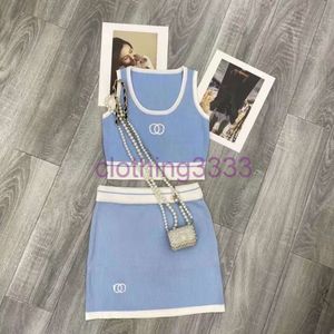 Designer verão Womens Two Piece Dress Set camisola suspender derss shopping sob camisa svest Hot Diamond
