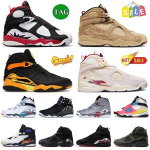 Men Jumpman 8 Basketball Shoes 8s Designer OG SoleFly Alternate Cool Grey Bugs Bunny Black Cement Sneakers Sports 36-47