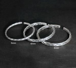Schweres, massives 999er-Armband aus reinem Silber für Herren, Sterling-Silber-Armband, Vintage-Punk-Rock-Stil, Armband für Herren, Manschettenarmband G091687554759930452
