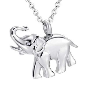 Memorial Keepsake Urn Pendant Cremation Ash Urn Charm Necklace Jewelry Stainless Steel Cute Elephant Memory Locket dad and mom6710915