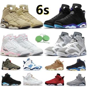 Erkek Basketbol Ayakkabı Sneaker 6s MVP 6 Jumpman Aqua Serin Gri Toro Metalik Sier Georgetown UNC Kırmızı Oreo Midnight Carmine Kızılötesi TS S Dış Mekan Spor Eğitmeni