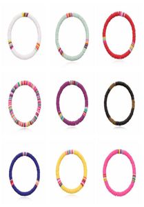 12PCS Soft Clay Surfer African Beads Choker Colorful Jelly Bracelet Elastic Handmade Boho Lightweight for Women Girls 6mm Summer B9973270