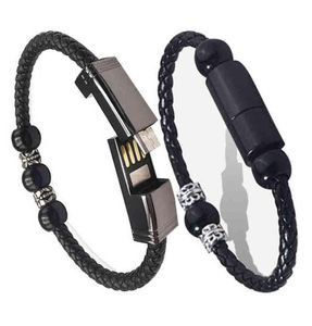 Selling ed Micro Unisex Magnetic Men And Women Mobile Phone USB Charging Cable Bracelet For Iphone5187806