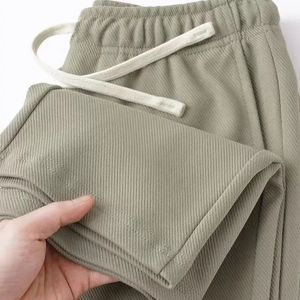 Męskie spodnie 2023 Autumn luźne proste swobodne elastyczne talia stałe kolory dresowe sportowe dres dla menwomen workowate vintage 231213