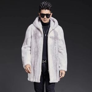 Chaquetas para hombres Marcas opulentas Chaqueta de invierno Abrigo de piel sintética cálido Hombres con capucha Grueso Talla grande Cremallera Ropa de diseñador 231214