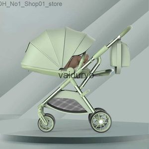 Kinderwagen# Tragbare Kinderwagen für Reisen, zusammenklappbar, für Kleinkinder, Kinderwagen, Stoßdämpfer, hohe Sicht, kann sitzen oder liegen, Wagen, leichter Kinderwagen, Vaiduryb, Q231215