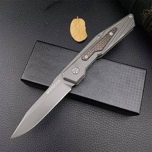 Boker Auto Knife Assisted Tactical Hunting Knife 8CR13Mov Steel Blade 420 Steel Inlaid With Carbon Fiber Handle Automatic Knife Self Defense Camping Knives EDC