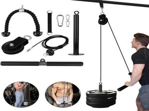 Startseite DIY Fitness Riemenscheibe Kabel Seil Befestigung System Werkzeugsatz Ladestift Hebearm Bizeps Trizeps Hand Krafttraining im Fitnessstudio Eq2788935