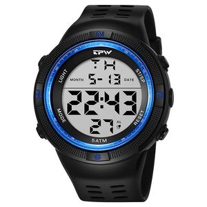 腕時計TPW特大の53mmデジタルウォッチ用5atm水泳カレンダー231214