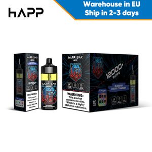 12000 puffs Vape engångs elektronisk cigarett 2% 5% eliquid 16 ml typ-c laddningsbar 650 mAh batteri 12k puff original vape bar