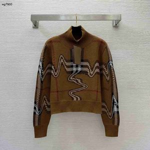 designer women luxury ladies clothing autumn Letter logo girl collar fashion knitted Long sleeved turtleneck Dec 14 New Arrivals