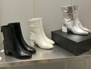 Mulheres de alta qualidade Botas curtas Brand Designer de luxo de luxo de couro genuíno Autumn Ladies