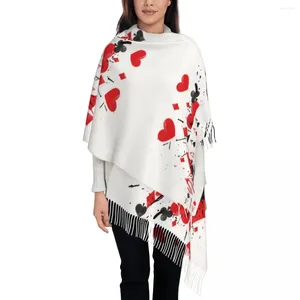 Berets Poker feminino quente inverno infinito cachecóis conjunto lenço cobertor cor pura