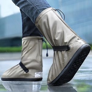 Botas impermeáveis capa de sapato de chuva para homens e mulheres em dias chuvosos à prova d'água antiderrapante espessado resistente ao desgaste 231213