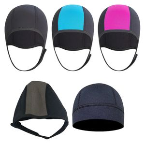 Swimming caps Neoprene 2.5mm Thicken Diving Winter Swimming Protect Protection Ear Caps Hats Swimwear Equipment For Man Women 231213
