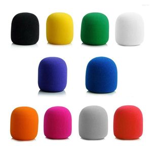 Microphones 10Pcs Wind Shield Foam Microphone Accessories Mic Sponge Ball Shape Cover Windscreen Protective