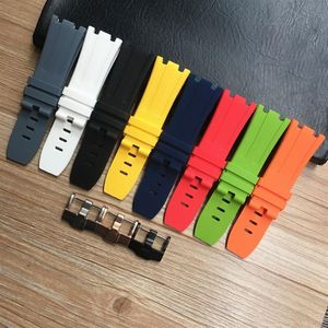 28mm 남성용 시계 고무 감시 대역 클래스 버클 스트랩 팔찌 15073 watchbands 맨 reloj orologio montre295q 시계