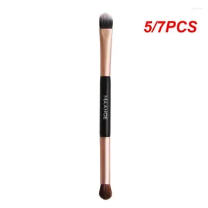 Pennelli per trucco 5/7 pezzi Set di pennelli per ombretto multifunzionale con punta doppia Pro in polvere ombretto eyeliner strumenti per labbra