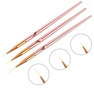 Nail Brushes Liner Art Line Easy Manicures Uv Gel Tips Design Professional Quality Thin Manicure Efficient Metal Handle Diy