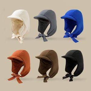 Cappelli da Trapper 2023 Bomber da uomo e da donna Inverno Versione coreana Sci Freddo Ciclismo Addensato Caldo Cinghie di protezione per le orecchie Pullover Caps 231213