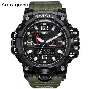 Nowe zegarki sportowe Smael Relogio prowadzone przez chronograf zegarek wojskowy zegarek cyfrowy dobry prezent dla mężczyzn Boy D285p