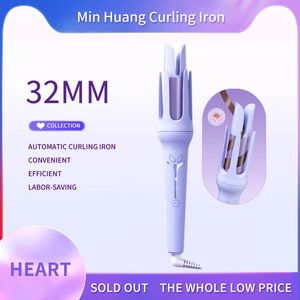 Curling Irons Automatic Curling Iron 32 Mm Big Roll Anion Ceramic Hair Curler 4-växlad justerbar snabbvärme Fashion Styling Tools 231213