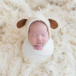 Blankets Lvory Flokati Rug Baby Long Fur Blanket Prop Beanbag Covering Layer Pography Chunky Posing Po Shoot Props