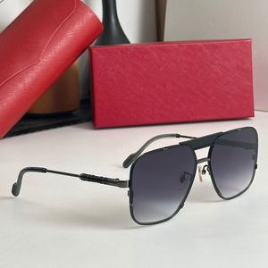 Männliche Marken -Designer -Sonnenbrille für Männer Frauen Neue Pilot -Black Metal -Rahmen graue Beine UV400 Strand Sonnenbrille CT0437 mit Originalbox