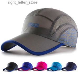 Bollkapslar män kvinnor utomhus snabb torkning vattentät sol Visor Lätt mode andas Snapback Baseball Cap Sports Ficable Fishing Hat YQ231214