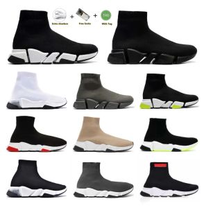 2024 Speeds 2.0 1.0 Freizeitschuhe Plateau Sneaker Designer Tripler Paris Socken Stiefel Schwarz Weiß Light Ruby Graffiti Vintage Beige Trainer