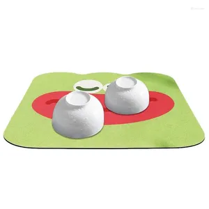 Коврики для столовых приборов, противоскользящие обеденные прямоугольные полиэфирные тарелки, многофункциональный коврик в форме мультфильма для кухонных инструментов