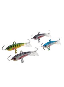 4 pezzi esche da pesca sul ghiaccio maschere in metallo 6CM 105G Wobblers da pesca invernale esca di piombo amo da pesca57397344343432