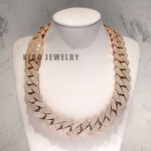 Hip Hop Jewelry 925 Sterling Silver 26mm Bredd Iced Out Moissanite Cuban Link Chain