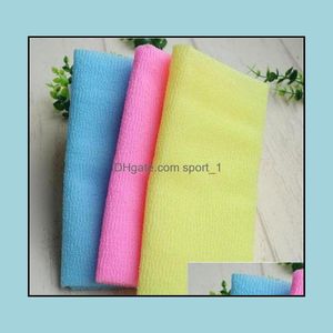 Spazzole da bagno, spugne scrubber 30X100 cm Salux giapponese esfoliante bellezza pelle bagno bagnoschiuma asciugamano panno schiena scrub bat Wmtgmg Dro Otyns