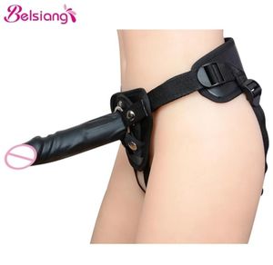 Belsiang Strapon Lesbiche Strap On Dildo Pantaloni per le donne Cintura con imbracatura Gay Strapon Accessori per giocattoli sessuali 2111163164359