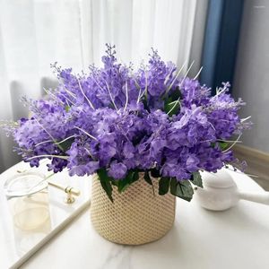 Dekorativa blommor Artificial 5 Fork Hyacinth Silk Potted Plants Vines For Wedding Decoration Christms Home Decor Garden Garden