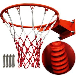 Balls 45cm/35cm Athlete Basketball Match Game Ball Ring Hoop Rim Stand Backboard Basket for Adults Kids Full Solid Metal Spring GYM 231213