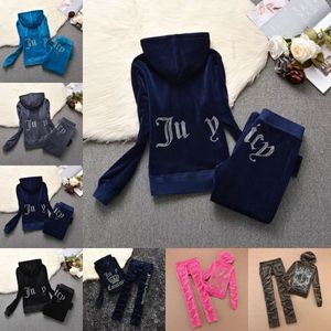 Entspannung Zweiteilige Hose Veet Juicy Damen Coutoure Set Juciy Coture Sweatsuits Trainingsanzug Damen Designerkleidung Lässige Buchstabenanzüge Oberteil