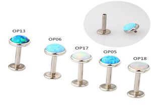 Opal Lip Bar Pierścień Wewnętrznie gwintowany ucha Tragus Lage Piezanie Korpus Biżuteria Lage Uch Piecing5211267