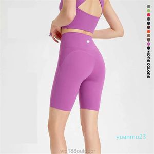 2024 Lu Shorts Shorts Allinea Sports Sports Sportsless High Waist a 4 punti Pantaloni che corre in palestra di fitness biancheria bianche