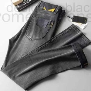 Herr jeans designer jeans designer mode bokstav ögon premium lyx tvätt slitage resistent topp rad patch motorcykel vintage stretch affär byxor q2uo gviq