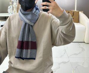 Sciarpa scozzese di design da uomo di lusso Sciarpa in cashmere Bb Collo invernale caldo silenziatore lungo Famoso marchio stile fazzoletto da collo Scialli a quadri stampati classici con confezione regalo