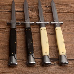 O bom 10 Polegada padrinho stiletto mafia faca dobrável facas de bolso d2 lâmina aço inoxidável facas táticas acampamento ferramentas edc