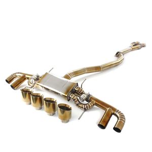 For Nissan GTR Exhaust Cat-back System Car Accessories Modification Auto Parts Muffler Tip Mid Tailpipe Catback Gold Titanium Alloy