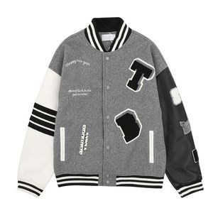 Unisex mode thomb jackor för män och kvinnor, klassisk stil, elegant basebolljacka, designer windbreaker vinterrock, utomhus streetwear