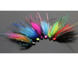 Tigofly 12 pcslot Assorted Colorful Copper Cone Head Tube Fly Set For Salmon Trout Steelhead Fly Fishing Flies Lures Set 2011042094756