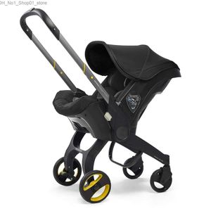 Barnvagnar# Baby Barnvagn 3 i 1 med bilstols spädbarnsvagn Högt Landscope Folding Baby Carriage Prams för nyfödd resvagn 4 i 1 Q231215